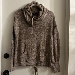 Barefoot Dreams Cozychic Lite Hoodie Sweater small Pullover Cowl Neck Soft